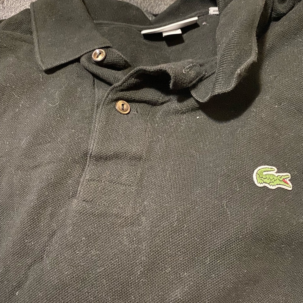Black Lacoste polo